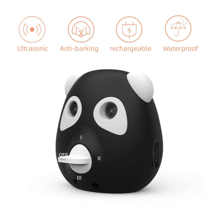 Outdoor Powerful Ultrasonic Bark Stopper Training Device(Black)