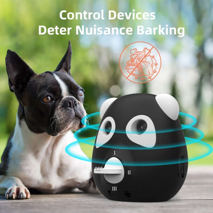 Outdoor Powerful Ultrasonic Bark Stopper Training Device(Black)