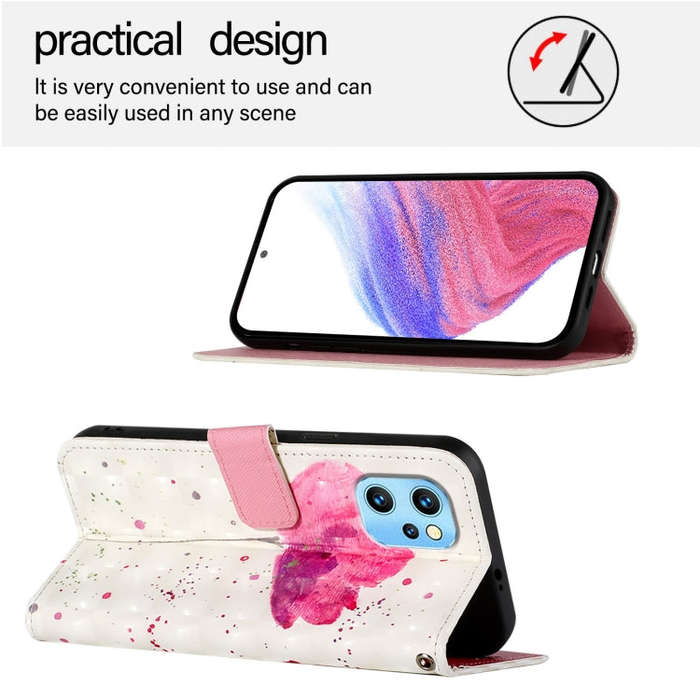 For UMIDIGI Power 7 Max 3D Painting Horizontal Flip Leather Phone Case(Flower)