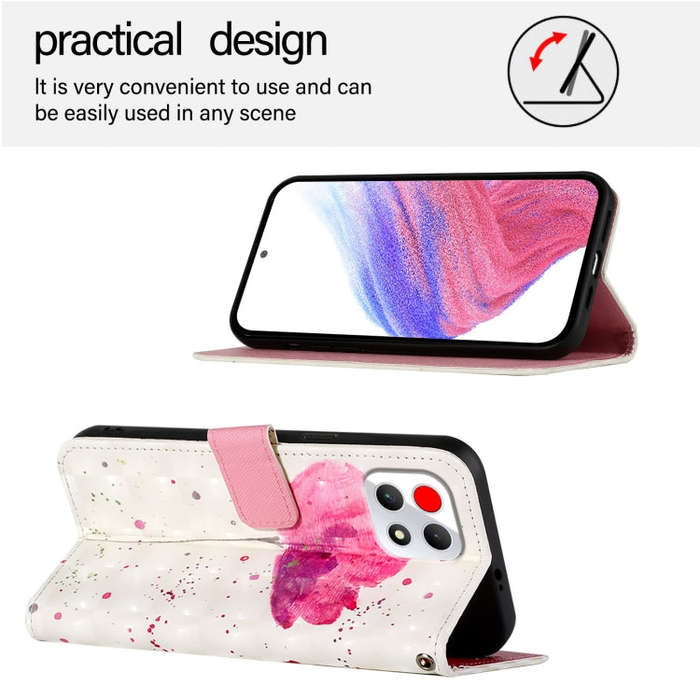 For T-Mobile REVVL 7 3D Painting Horizontal Flip Leather Phone Case(Flower)