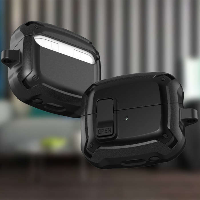 For Samsung Galaxy Buds 3 / 3 Pro Bumblebee Earphone Protective Case with Switch & Hook(Black White)