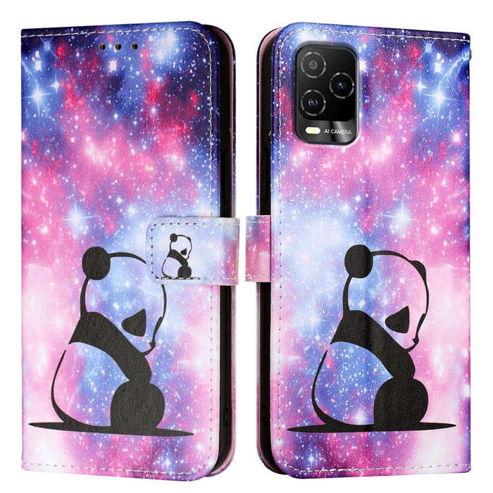 For BLU View 5 Pro Colored Drawing Pattern Plain Weave Leather Phone Case(Baby Panda)