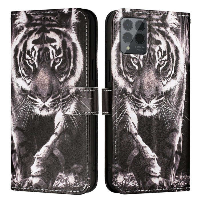 For T-Mobile REVVL 6 Pro / 6x Pro 5G Colored Drawing Pattern Plain Weave Leather Phone Case(Black...