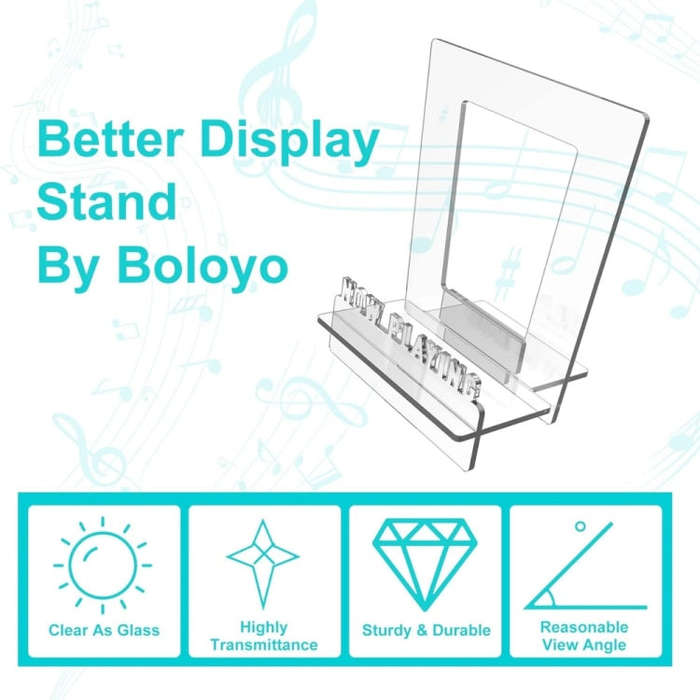 Acrylic Record Book Storage Display Stand(Transparent)