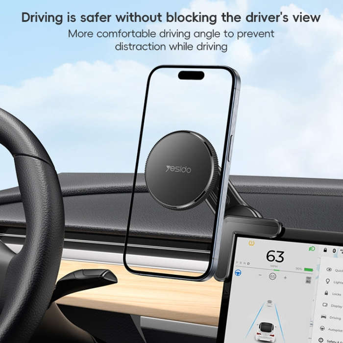 Yesido C213 Car Floating Screen Clip-on MagSafe Magnetic Phone Holder(Black)