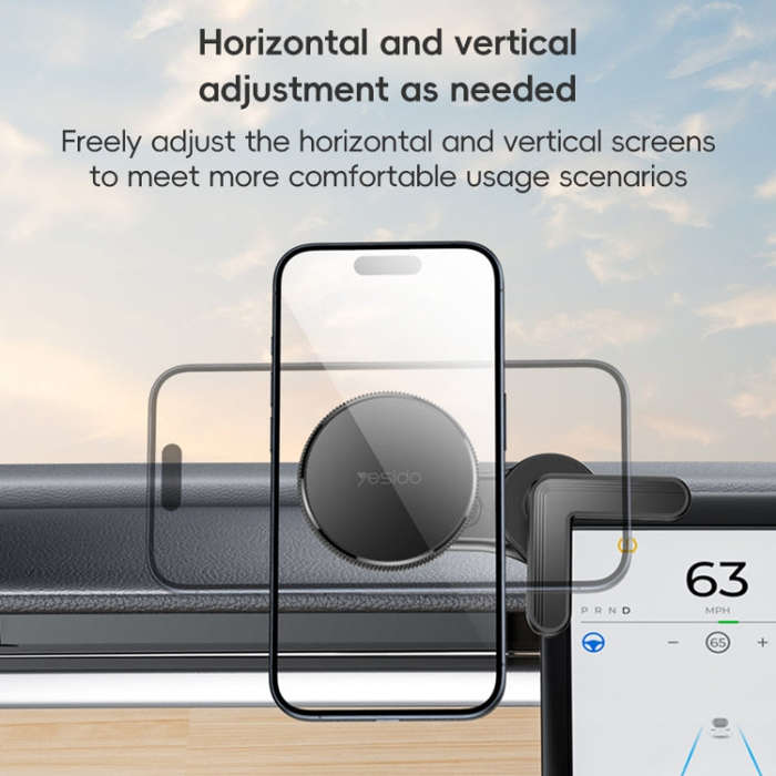 Yesido C213 Car Floating Screen Clip-on MagSafe Magnetic Phone Holder(Black)