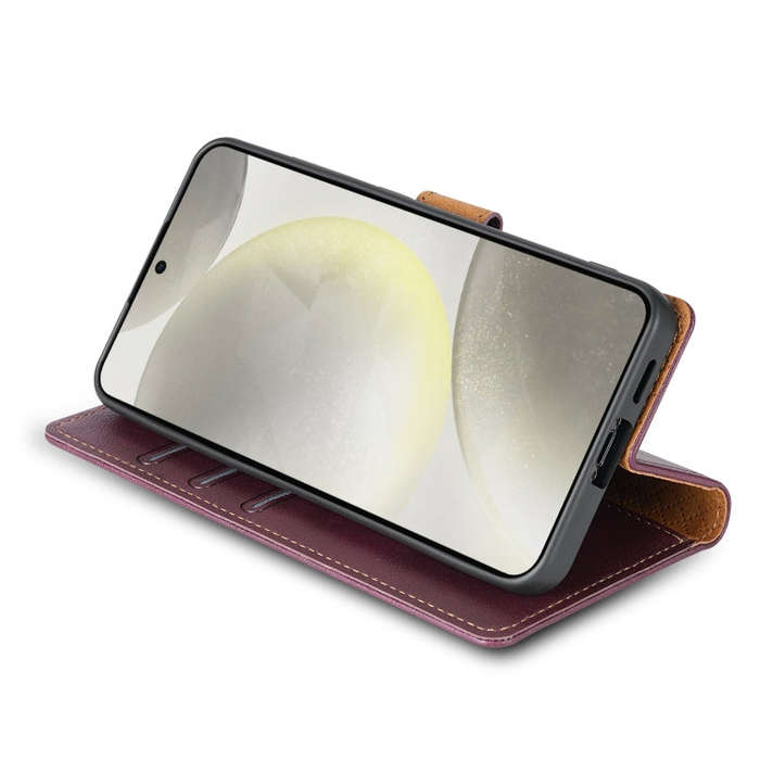For Motorola Moto G Stylus 2024 N.BEKUS CSJ-P1 Solid Color Leather Phone Case(Wine Red)