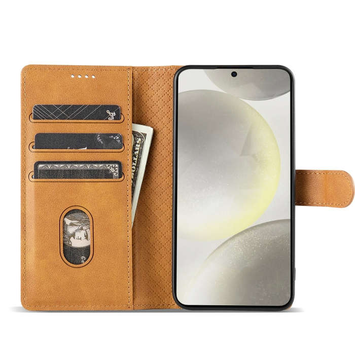 For Motorola Moto G Stylus 2024 N.BEKUS CSJ-P1 Solid Color Leather Phone Case(Brown)