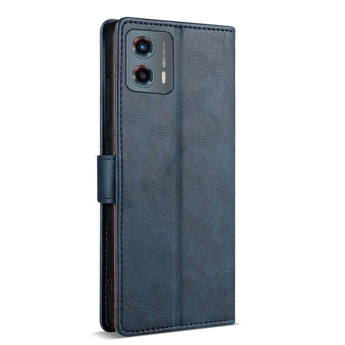 For Motorola Moto G Stylus 2024 N.BEKUS CSJ-P1 Solid Color Leather Phone Case(Blue)