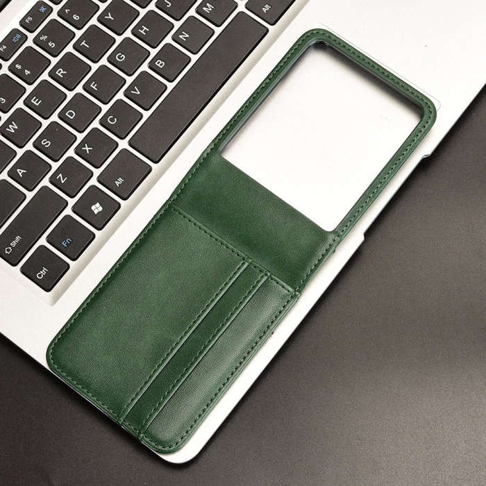 For Motorola Razr 50 Ultra Skin Feel Card Slot Leather Phone Case(Green)