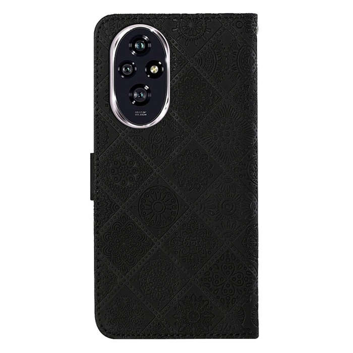 For Honor 200 Ethnic Style Embossed Pattern Leather Phone Case(Black)