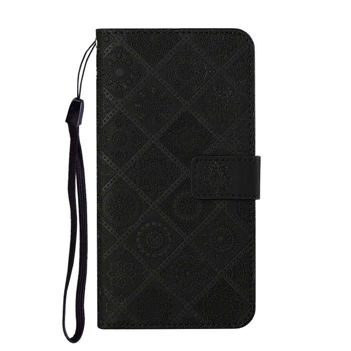 For Honor 200 Lite Global Ethnic Style Embossed Pattern Leather Phone Case(Black)