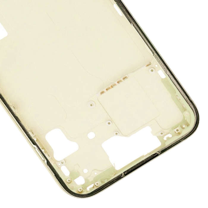 For iPhone 15 Middle Frame Bezel Plate with Side Keys + Card Tray, Version:CE EU Version(Yellow)