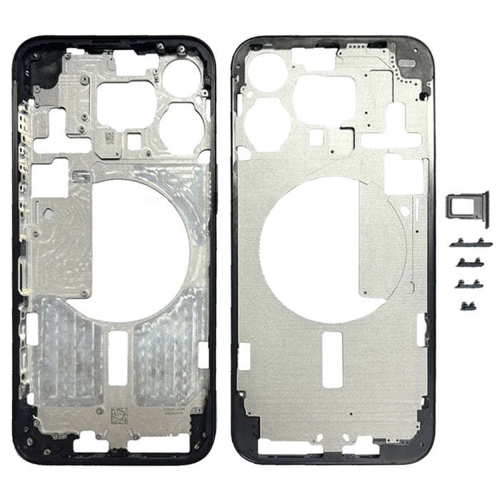 For iPhone 15 Pro Max Middle Frame Bezel Plate with Side Keys + Card Tray, Version:China Version(...