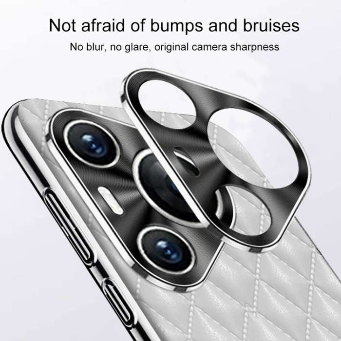 For Huawei Pura 70 Silver Edge Rhombic Texture PU Leather Phone Case(Purple)