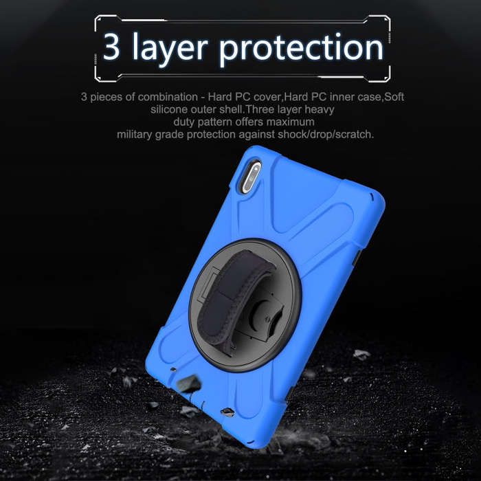 For Huawei MatePad 10.4 Shockproof Colorful Silicone + PC Protective Case with Holder & Hand Grip...