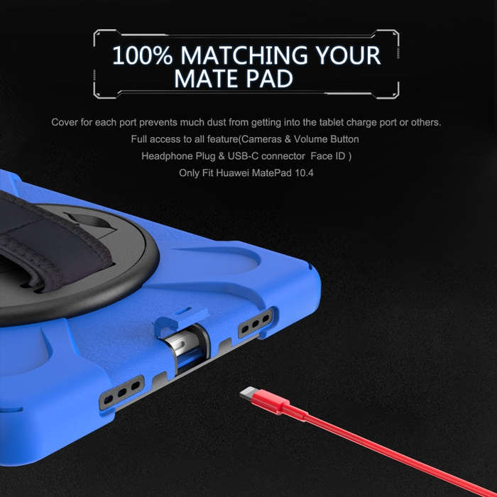 For Huawei MatePad 10.4 Shockproof Colorful Silicone + PC Protective Case with Holder & Hand Grip...