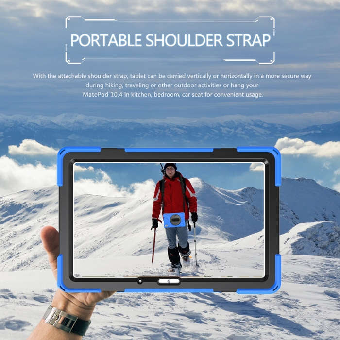 For Huawei MatePad 10.4 Shockproof Colorful Silicone + PC Protective Case with Holder & Hand Grip...