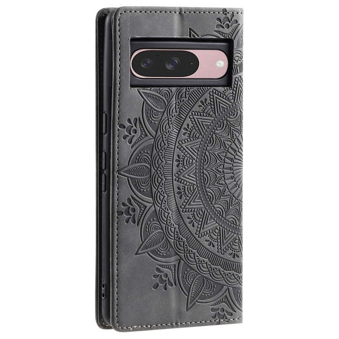 For Google Pixel 9 / 9 Pro Totem Embossed Magnetic Leather Phone Case(Grey)