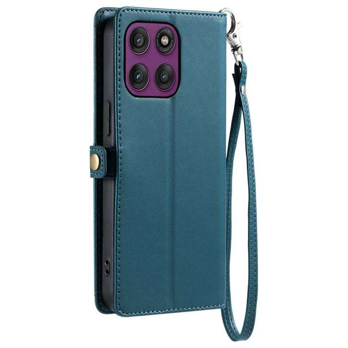 For Motorola Edge 60 Pro Wallet Multi-card Slot Leather Phone Case with Lanyard(Green)