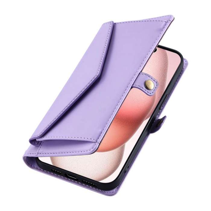 For Motorola Edge 60 Pro Wallet Multi-card Slot Leather Phone Case with Lanyard(Purple)