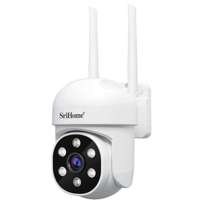 SriHome SH061 2MP AI Humanoid Tracking Infrared Night Vision Camera(UK Plug)