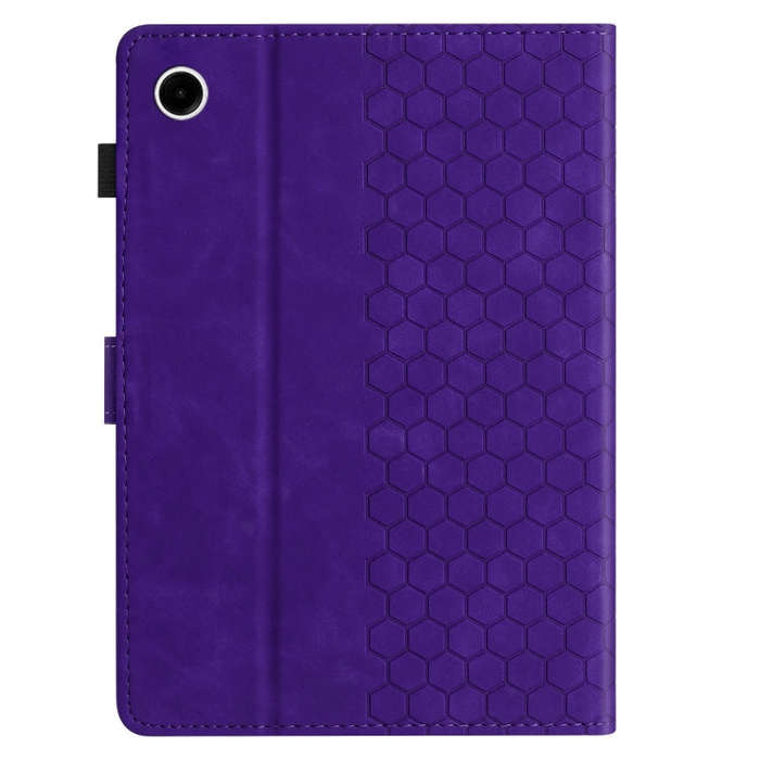 For Huawei MatePad T10 / T10S Honeycomb Embossed Leather Tablet Case(Purple)