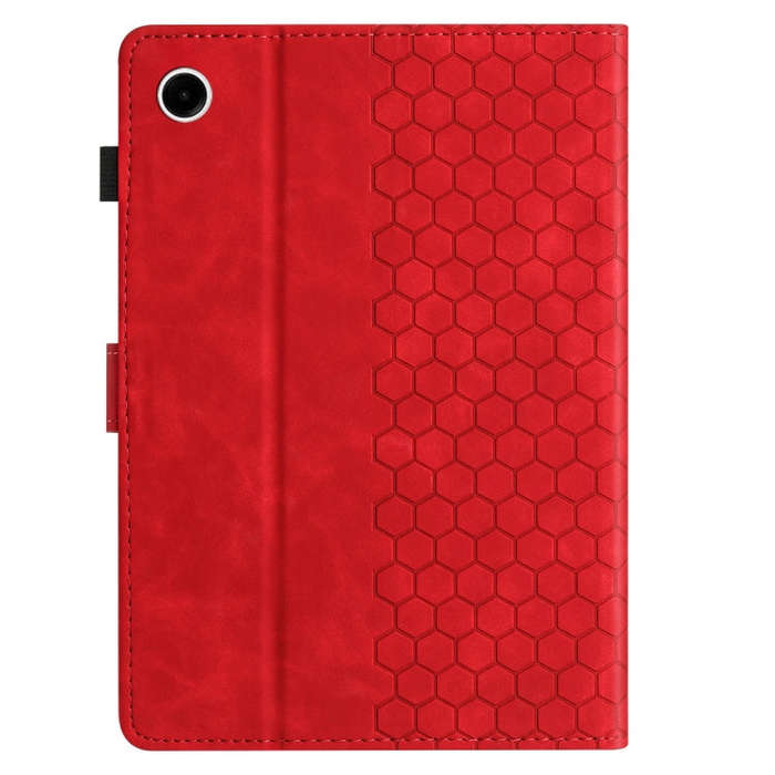 For Huawei MatePad T10 / T10S Honeycomb Embossed Leather Tablet Case(Red)