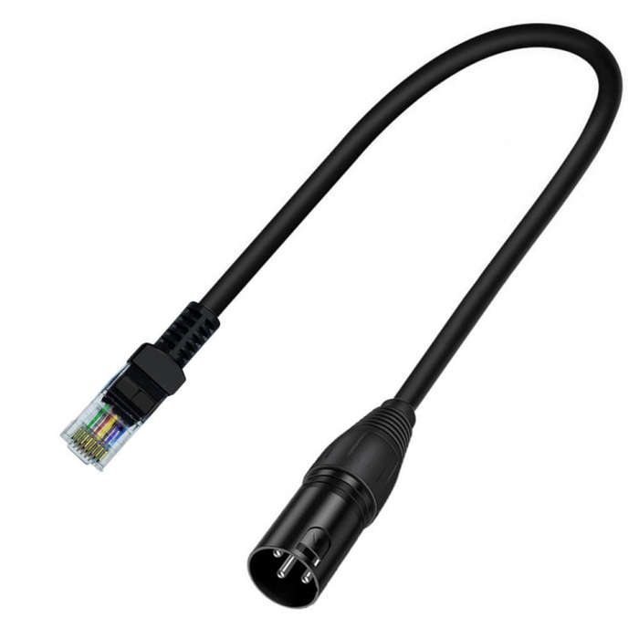 XLR 3 Pin Male to RJ45 Male Network Extension Cable for DMX-CON Controller Series, Length: 30cm(B...