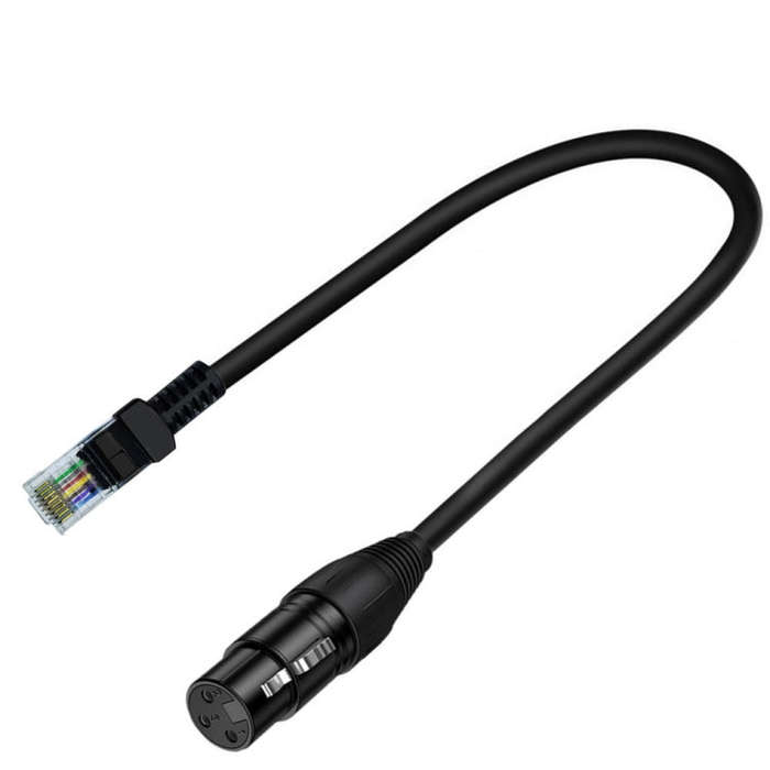 XLR 3 Pin Female to RJ45 Male Network Extension Cable for DMX-CON Controller Series, Length: 30cm...