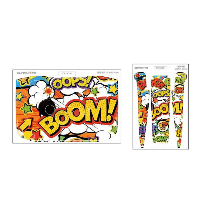 For DJI Neo Drone Body Remote Control Protective Sticker(Graffiti Boom)