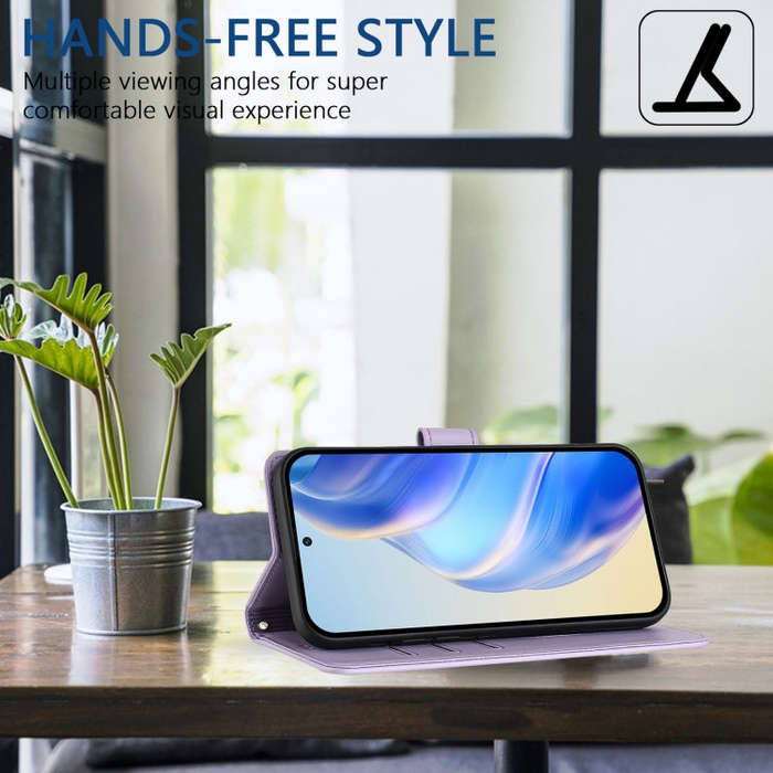 For Umidigi Power 7 Max Honeycomb Embossing RFID Leather Phone Case(Light Purple)