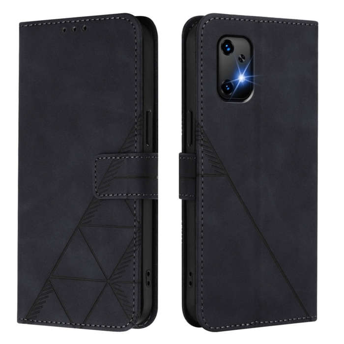 For UMIDIGI Bison X20 Crossbody 3D Embossed Flip Leather Phone Case(Black)