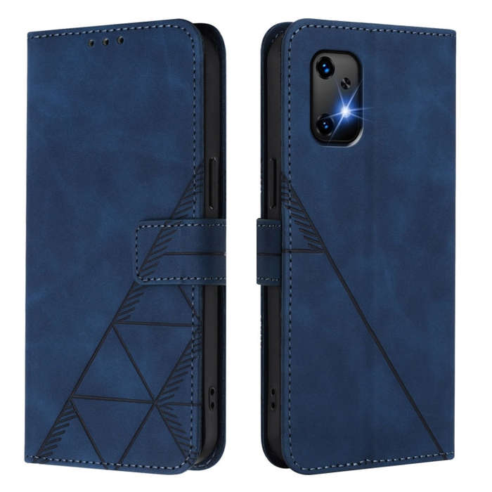 For UMIDIGI Bison X20 Crossbody 3D Embossed Flip Leather Phone Case(Blue)