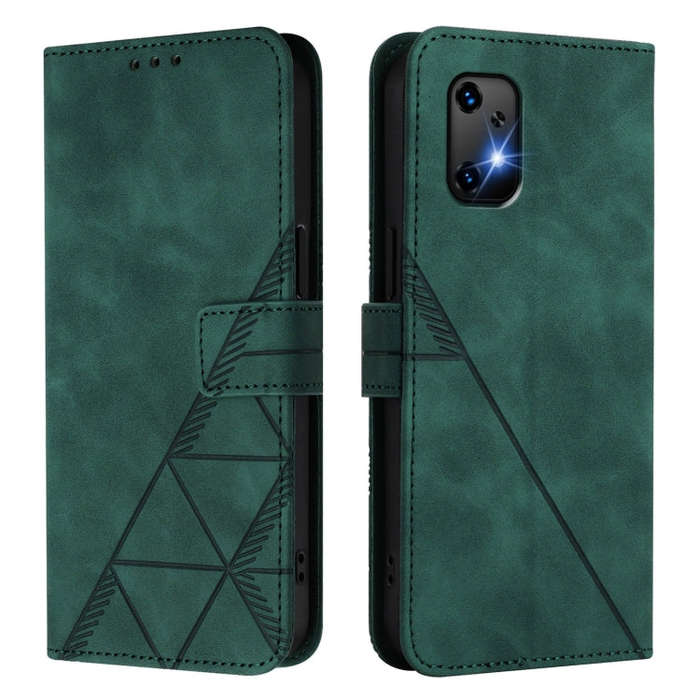 For UMIDIGI Bison X20 Crossbody 3D Embossed Flip Leather Phone Case(Green)