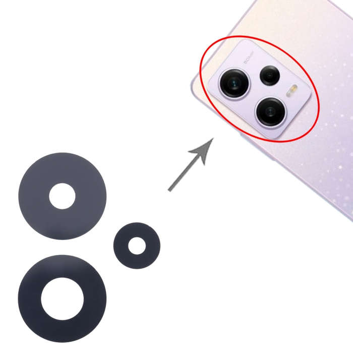 For Xiaomi Redmi Note 13 Pro 5G 10pcs Back Camera Lens