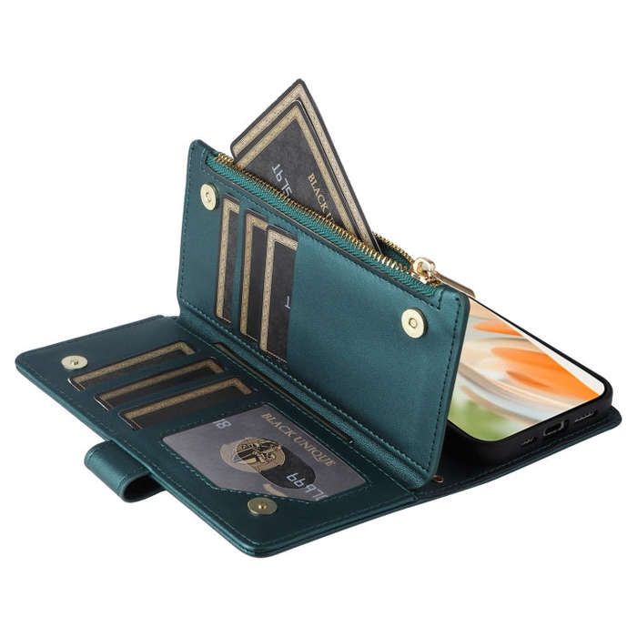 For Google Pixel 9 / 9 Pro Crossbody Zipper Wallet Rhombus Leather Phone Case(Green)