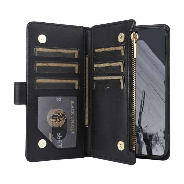 For Google Pixel 8 Pro Crossbody Zipper Wallet Rhombus Leather Phone Case(Black)