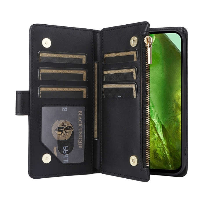 For Google Pixel 8a Crossbody Zipper Wallet Rhombus Leather Phone Case(Black)