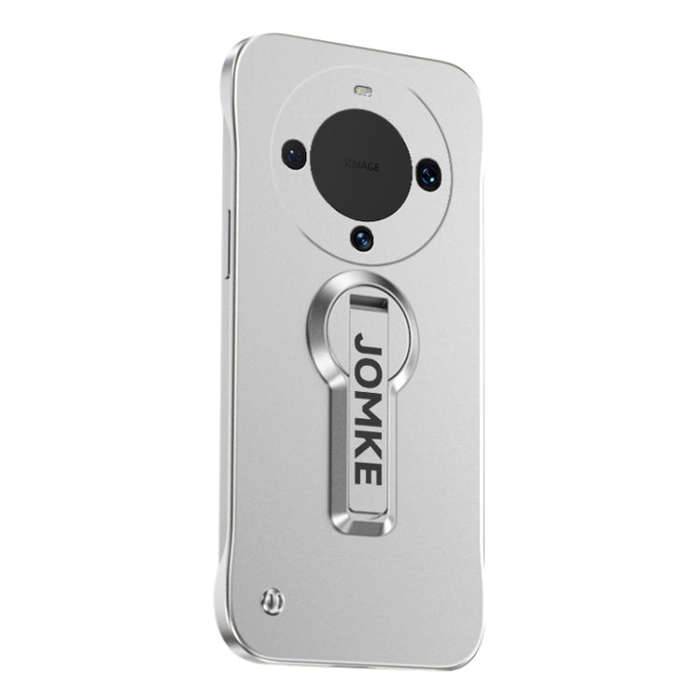 For Huawei Mate 60 Baking Varnish 360 Rotate Holder No Frame PC Phone Case(Silver)