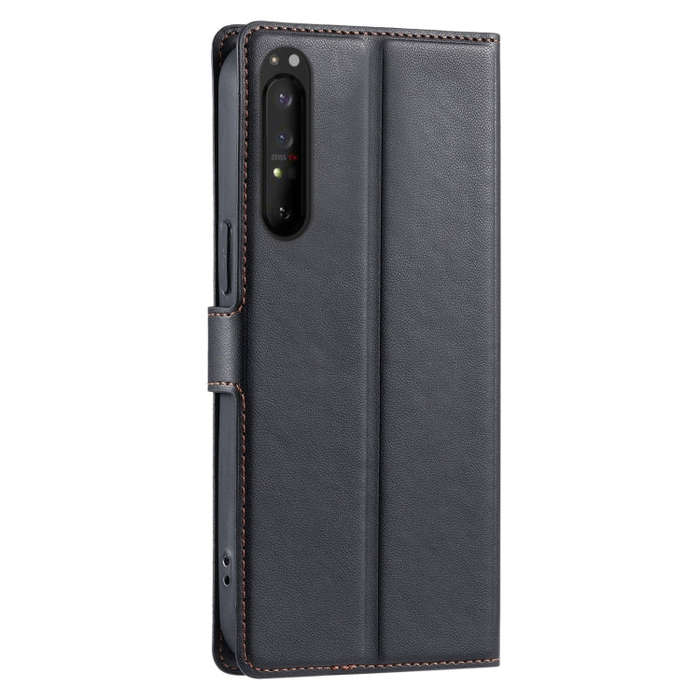 For Sony Xperia 1 IV Voltage Ultra-thin Dot Leather Phone Case(Black)