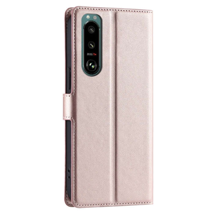 For Sony Xperia 5 III Voltage Ultra-thin Dot Leather Phone Case(Rose Gold)