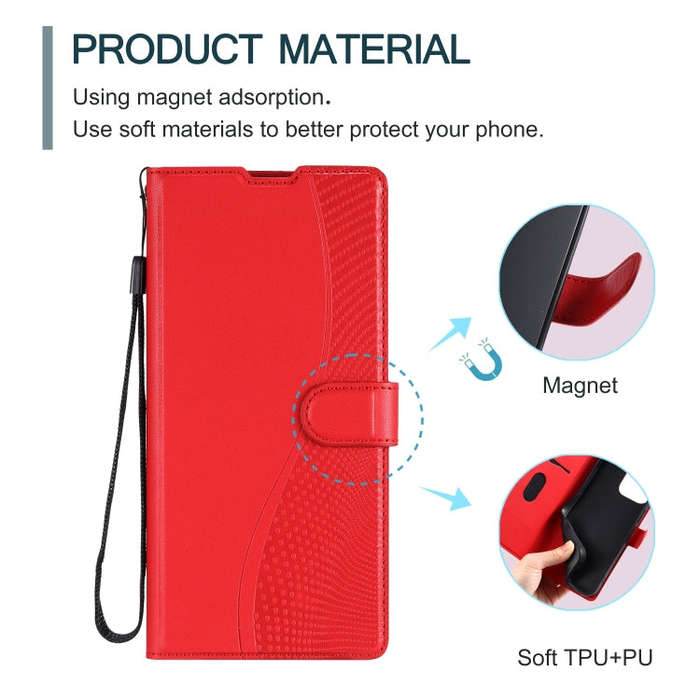 For Sony Xperia 5 III Voltage Ultra-thin Dot Leather Phone Case(Red)