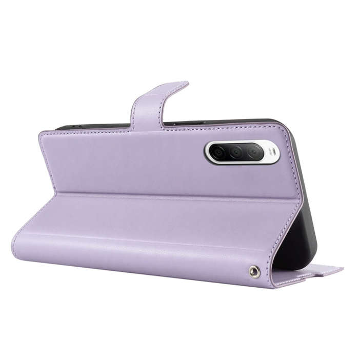 For Sony Xperia 10 V Voltage Ultra-thin Dot Leather Phone Case(Purple)