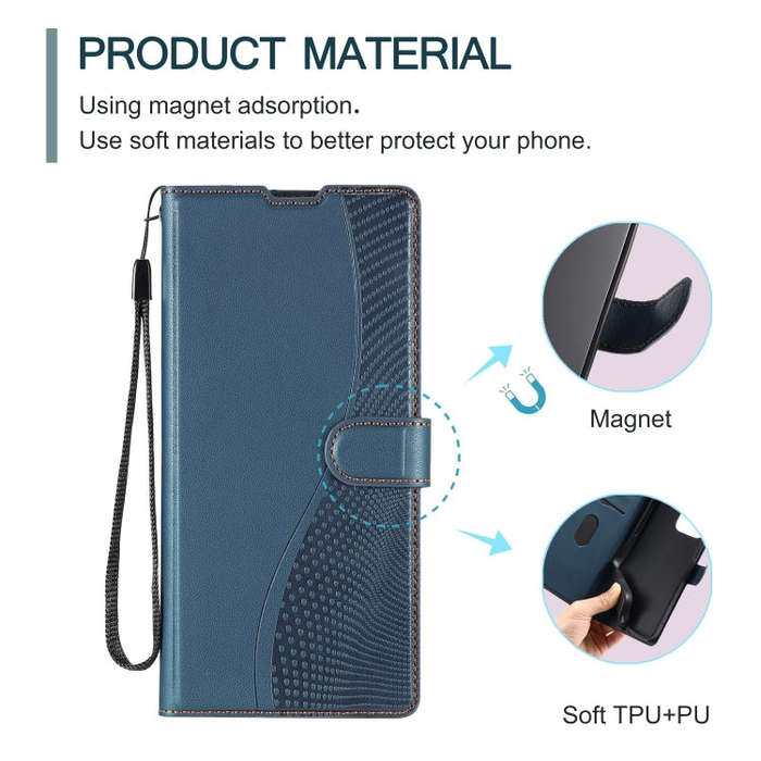 For Sony Xperia 10 V Voltage Ultra-thin Dot Leather Phone Case(Blue)