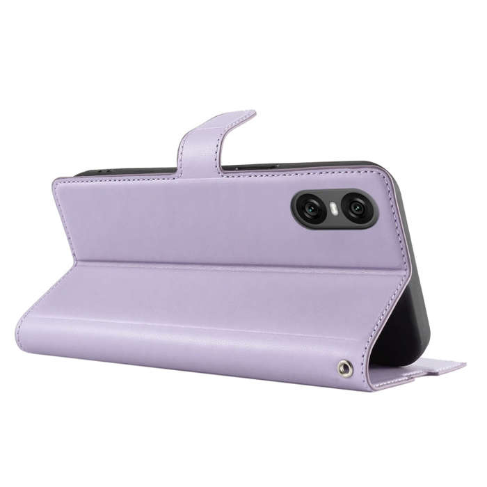 For Sony Xperia 10 VI Voltage Ultra-thin Dot Leather Phone Case(Purple)