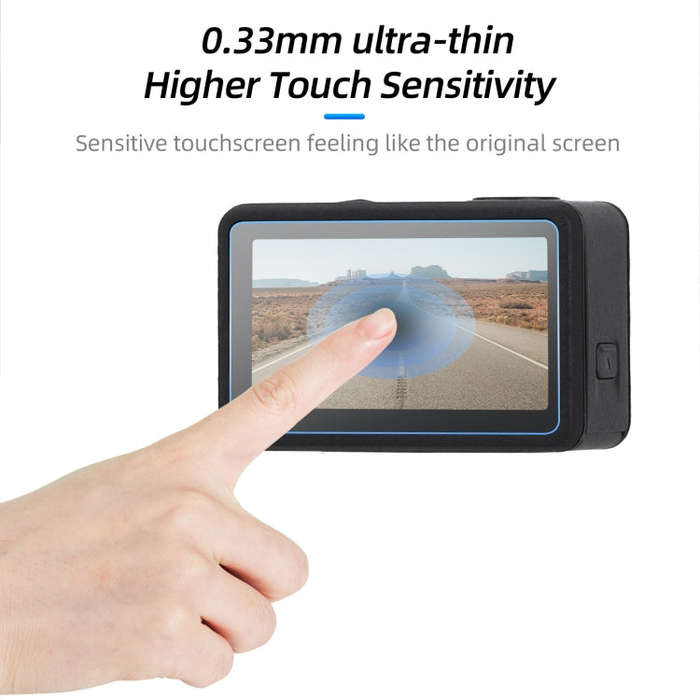 For DJI Osmo Action 5 Pro Sunnylife 3 in 1 Lens Protector Front and Rear Screen Tempered Glass Fi...