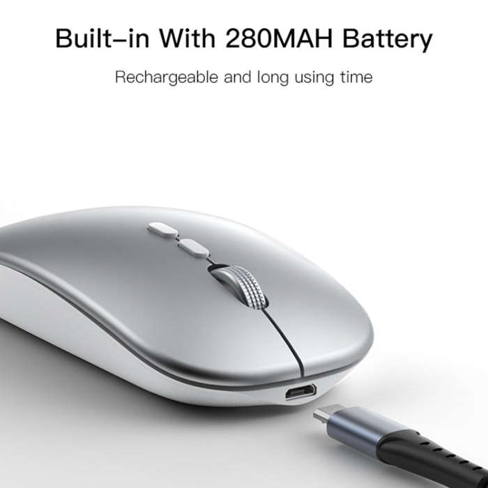 Yesido KB15 Slim 2.4G Rechargeable Wireless Optical Mouse(White)
