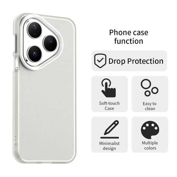 For Huawei Pura 80 Candy PC Hybrid TPU Shockproof Phone Case(White)