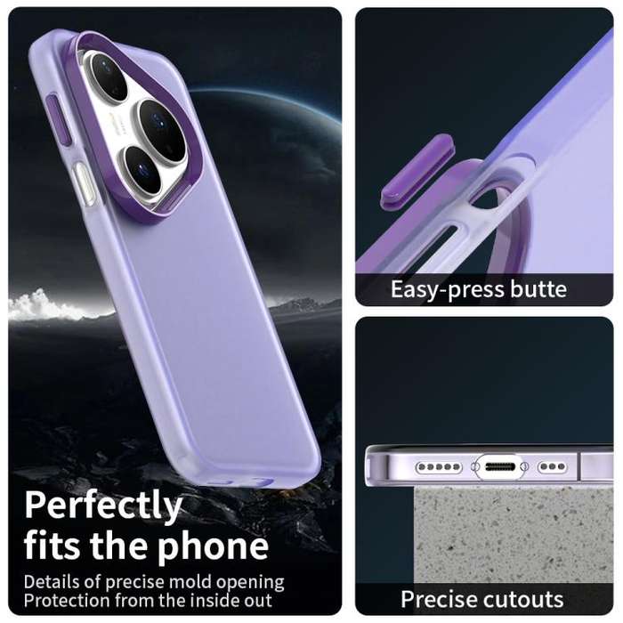 For Huawei Pura 80 Pro Candy PC Hybrid TPU Shockproof Phone Case(Purple)